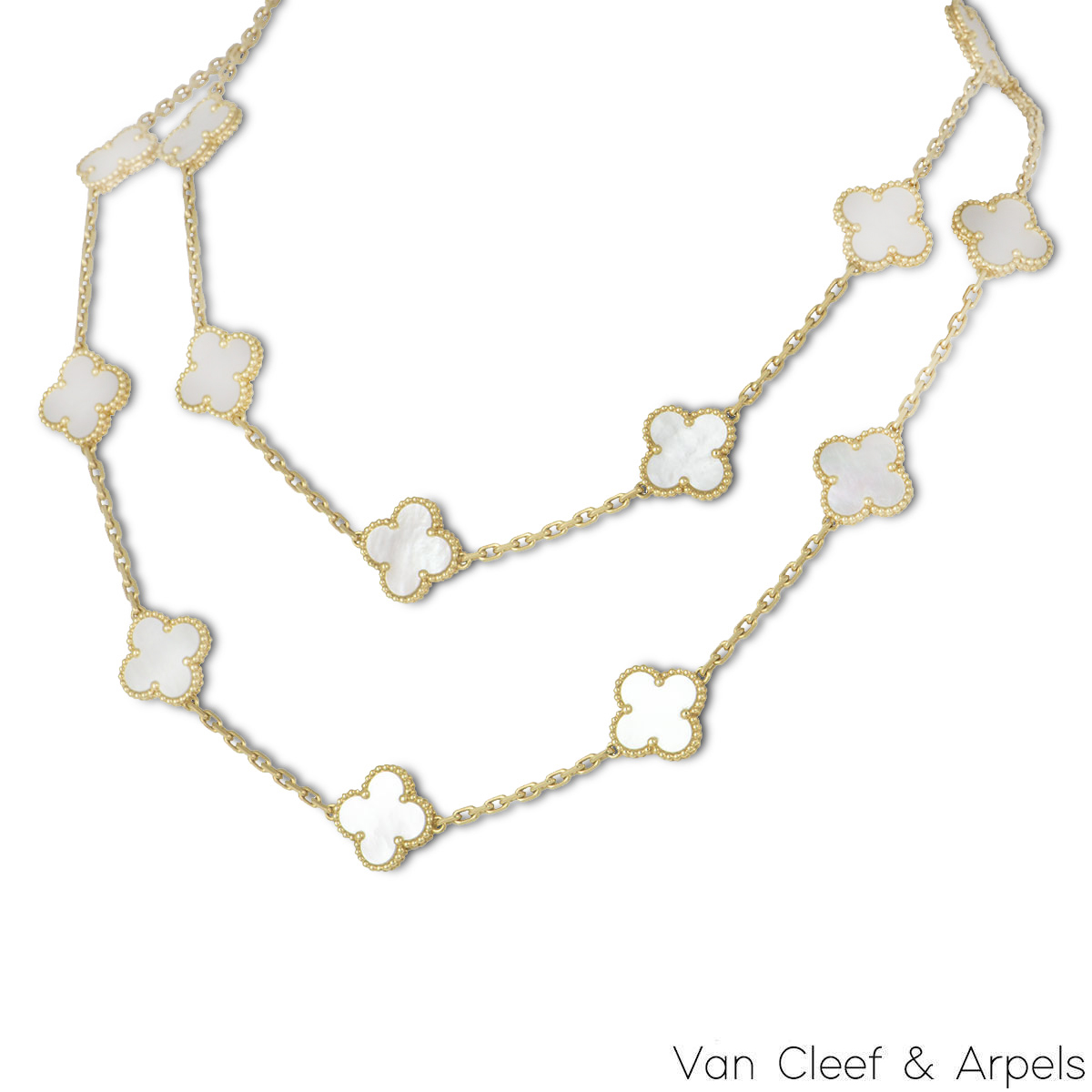 Van Cleef & Arpels Yellow Gold Vintage Alhambra Necklace VCARA42100